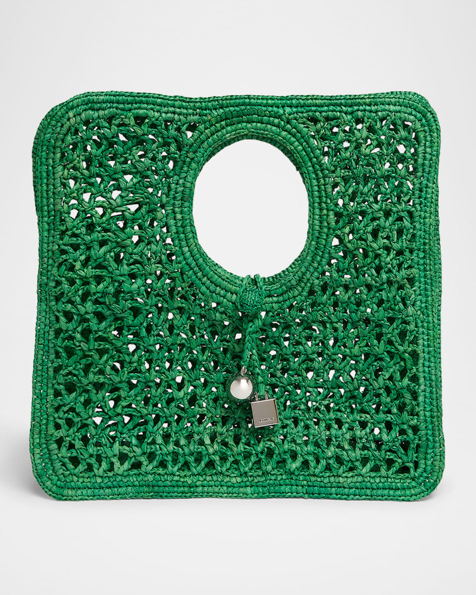 Le Petit Raffia Top-Handle Bag